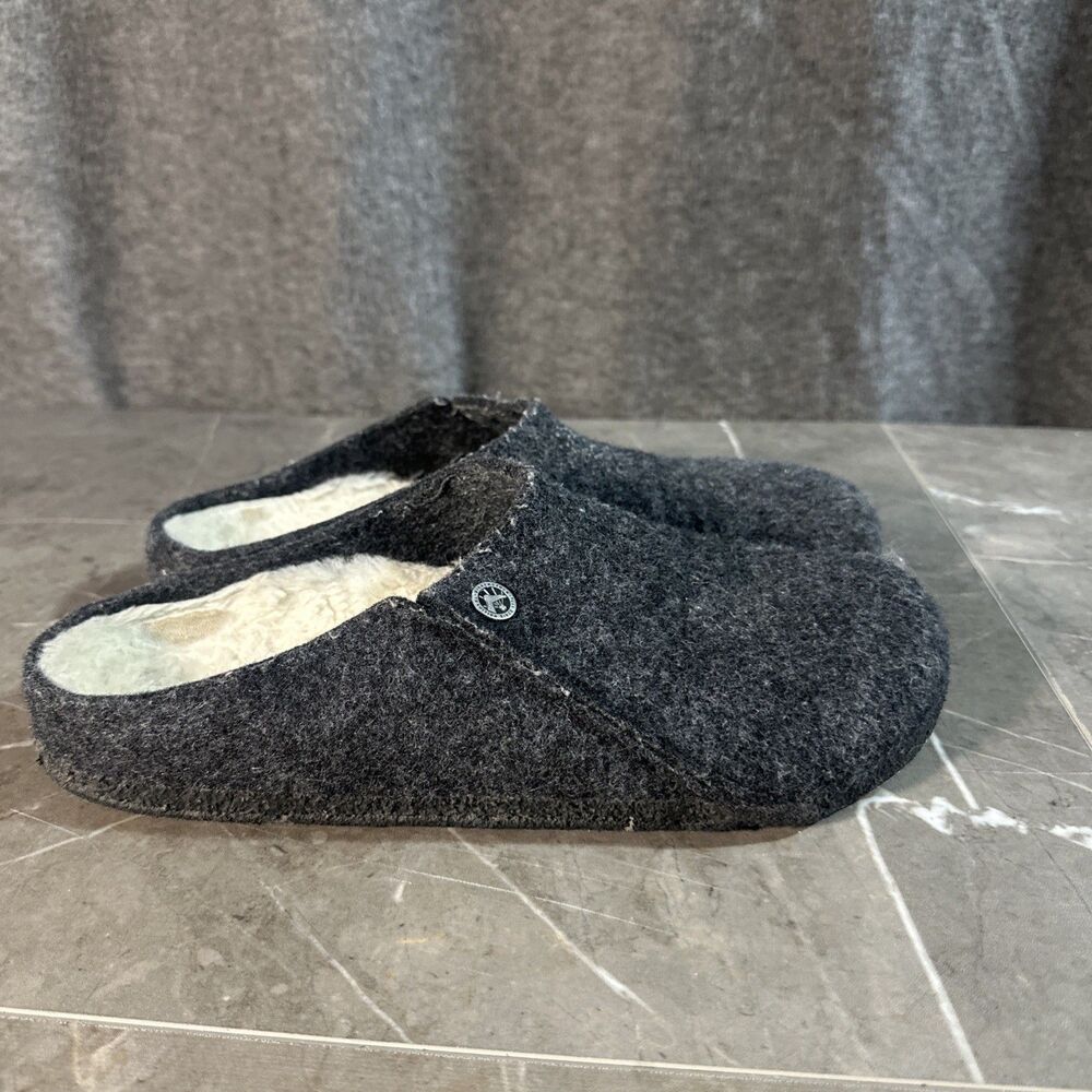 Birkenstock Zermatt Gray Shearling Wool Felt Clog Slippers Mens EU 41 US 8 R B1